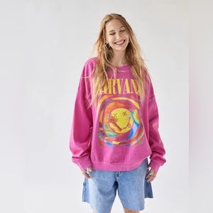 NWOT Nirvana Smile overdyed sweatshirt